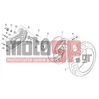 Aprilia - ATLANTIC 125 E3 2012 - Πλαίσιο - rear wheel - AP8109292 - Κάλυμμα 130/70-13,6