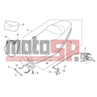 Aprilia - ATLANTIC 125 E3 2012 - Body Parts - saddle - AP8144089 - ΛΑΣΤΙΧΟ ΣΕΛΛΑΣ PEG 650