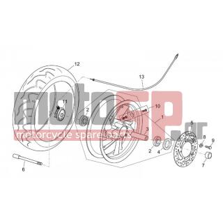 Aprilia - ATLANTIC 125-200-250 2004 - Frame - FRONT wheel - AP8128106 - Τροχός εμπρός γυμνός Silver