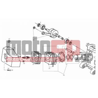 Derbi - ATLANTIS O2 CITY E2 2003 - Κινητήρας/Κιβώτιο Ταχυτήτων - motor shaft - 825185 - ΠΙΣΤΟΝΙ R2 SCOOTER 50cc 40,35 MM