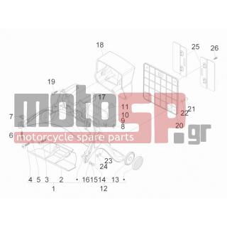 Derbi - BOULEVARD 100CC 4T 2010 - Body Parts - Covers behind - mud flap - 434541 - ΒΙΔΑ M6X16 SCOOTER CL10,9
