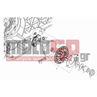 Derbi - BOULEVARD 125CC 4T E3 2012 - Engine/Transmission - VARIATOR - 845607 - ΔΙΣΚΟΣ-ΓΡΑΝΑΖΙ ΒΑΡ SCOOTER 125-150 LEAD
