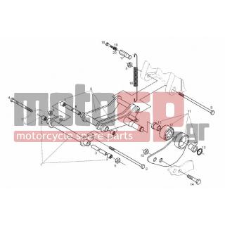 Derbi - BOULEVARD 125CC 4T E3 2012 - Engine/Transmission - engine mounting plate - 709674 - ΒΙΔΑ M6X20