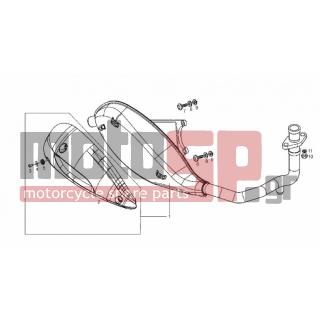 Derbi - BOULEVARD 125CC 4T E3 2012 - Engine/Transmission - exhaust - 827526 - ΡΟΔΕΛΑ