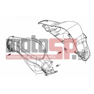Derbi - BOULEVARD 125CC 4T E3 2012 - Body Parts - COVER steering - 65274100XN6 - Κάλυμμα εμπρός τιμονιού
