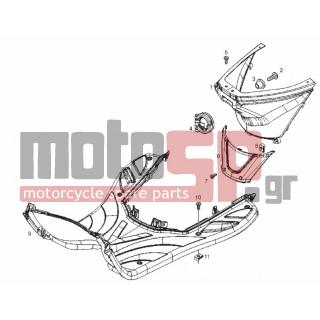 Derbi - BOULEVARD 125CC 4T E3 2012 - Body Parts - Central fairing - Sill - 621985000C - ΠΑΤΩΜΑ FLY 50150 (NERO OPACO 80)