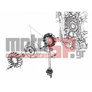 Derbi - BOULEVARD 125CC 4T E3 2012 - Electrical - Magneto - 58059R - ΒΟΛΑΝ ΚΟΜΠΛΕ BEV 125-FLY125-150-LI RST