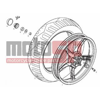 Derbi - BOULEVARD 125CC 4T E3 2009 - Frame - rear wheel - 601462 - Ελαστικό (Pirelli) 120/70 R12