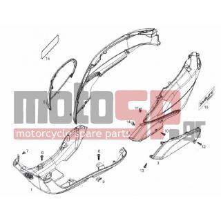 Derbi - BOULEVARD 125CC 4T E3 2009 - Body Parts - Side skirts - Spoiler - 254485 - ΑΣΦΑΛΕΙΑ ΜΕΓΑΛΗ (6Χ100 MM)