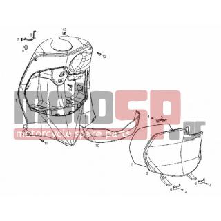 Derbi - BOULEVARD 125CC 4T E3 2012 - Body Parts - Storage Front - Extension mask - 257617 - ΕΛΑΤΗΡΙΟ ΝΤΟΥΛΑΠΙΟΥ