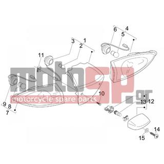 Derbi - BOULEVARD 150 4T E3 2010 - Electrical - Taillights - Direction - 15784 - Βίδα