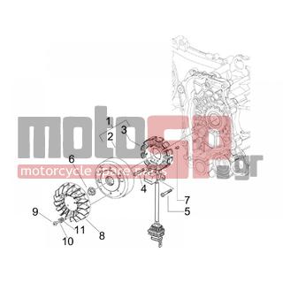 Derbi - BOULEVARD 150 4T E3 2010 - Engine/Transmission - magnet Flywheel - 828662 - ΒΙΔΑ M5X22