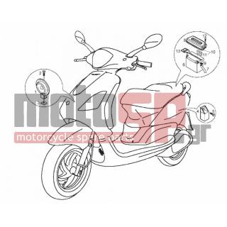 Derbi - BOULEVARD 50CC 2T E2 2010 - Electrical - electronic systems - 623511 - ΚΑΠΑΚΙ ΜΠΑΤΑΡΙΑΣ FLY 50 2T