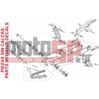 Derbi - CROSS CITY 125CC 4T E3 2011 - Suspension - Rear fork - Shock Absorbers - 402100001 - Ροδέλα