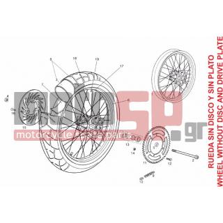 Derbi - CROSS CITY 125CC 4T E3 2010 - Frame - rear wheel - 00H01304181 - Δακτύλιος