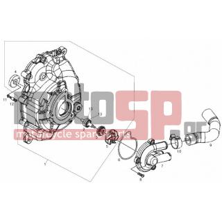 Derbi - GP1 125CC  LOW SEAT E3 2007 - Engine/Transmission - WHATER PUMP - 485080 - Ο-ΡΙΝΓΚ ΤΡΟΜΠΑΣ ΝΕΡΟΥ SCOOTER 125300