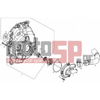 Derbi - GP1 125CC E2 2006 - Engine/Transmission - WHATER PUMP - 840022 - Σωλήνας παροχής