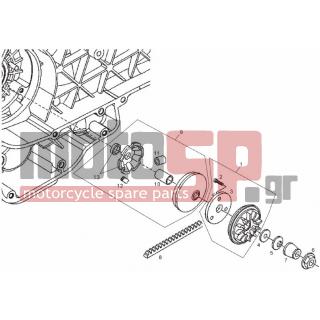 Derbi - GP1 125CC E2 2006 - Engine/Transmission - Complete secondary pulley - 483889 - ΑΠΟΣΤΑΤΗΣ BEVERLY