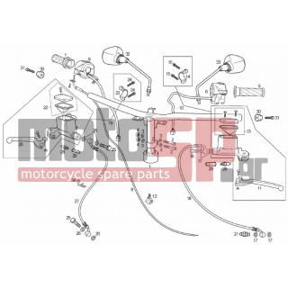 Derbi - GP1 250CC LOW SEAT 2007 - Frame - Wheel - Controls - 86166R - ΔΙΑΚΟΠΤΗΣ ΦΛΑΣ DERBI GP1 50-250 04-06