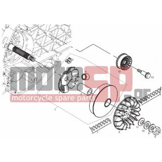 Derbi - GP1 250CC LOW SEAT 2007 - Engine/Transmission - Complete secondary pulley - CM144407 - ΒΑΡΙΑΤΟΡ SCOOTER 250 CC 4Τ