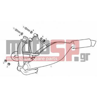 Derbi - GP1 50CC RACE E2 2005 - Engine/Transmission - outlet pipe - 31008000 - ***00031008000