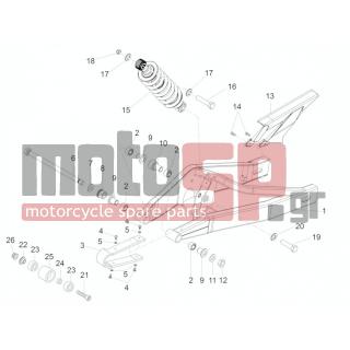 Derbi - GPR 50 2T 2013 - Suspension - Rear fork - Shock Absorbers - 8656670001 - ΑΜΟΡΤΙΣΕΡ ΠΙΣΩ RS4 50-125/GPR 50-125