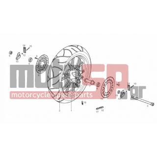 Derbi - GPR NUDE-NUDE SPORT 125CC 2006 - Frame - rear wheel - 00H01307201 - ***00H01307201