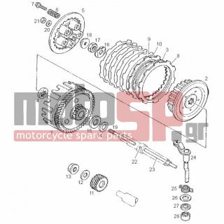 Derbi - GPR RACING-R 125cc E2 2006 - Κινητήρας/Κιβώτιο Ταχυτήτων - Clutch - 00M12502190 - ***00M12502190