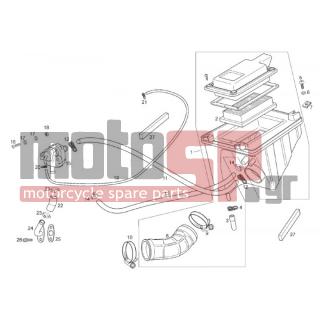 Derbi - MULHACEN 125 4T E3 2010 - Engine/Transmission - filter box - 00H00402501 - Σφιχτήρας