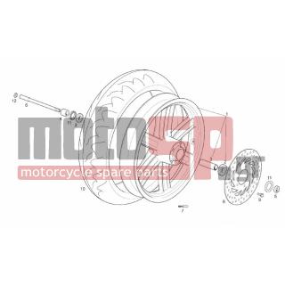 Derbi - RAMBLA 125cc-250cc E3 2008 - Frame - FRONT wheel - AP8121194 - Αποστάτης αριστ.
