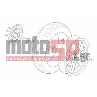 Derbi - RAMBLA 125cc-250cc E3 2008 - Frame - rear wheel - AP8128062 - Κάλυμμα πίσω 130-80 15