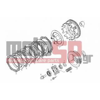 Derbi - SENDA R 125CC 4T 2007 - Engine/Transmission - Clutch - 495509 - ΒΑΣΗ ΔΙΣΚΩΝ ΑΜΠΡ COGUAR