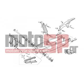 Derbi - SENDA R BAJA 125 4T E3 2010 - Suspension - Rear fork - Shock Absorbers - 00H01508181 - ΚΑΛΥΜΜΑ ΑΛΥΣΙΔΑΣ SX-RX 50/RXV 450-550 09