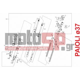 Derbi - SENDA R X-RACE E2 2009 - Suspension - FRONT FORK PAIOLI 37 - 863152 - Ελατήριο πιρουνιού