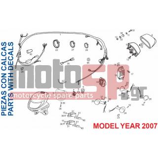 Derbi - SENDA R X-RACE E2 2009 - Electrical - Electrical installation - 11021300 - Βίδα 2,9X13