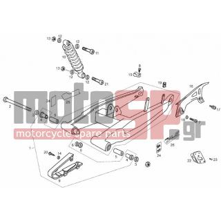 Derbi - SENDA R X-RACE E2 2009 - Suspension - Rear fork - Shock Absorbers - 3112322 - Ροδέλα