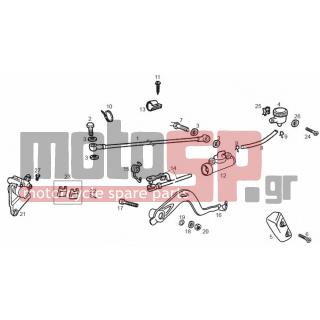 Derbi - SENDA R X-RACE E2 2007 - Φρένα - rear brake - 00H01501811 - Οδηγός καλωδίων