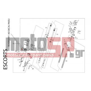 Derbi - SENDA R X-RACE 50 2T E2 2010 - Suspension - Front fork Escorts - 866582 - Βίδα M8x35