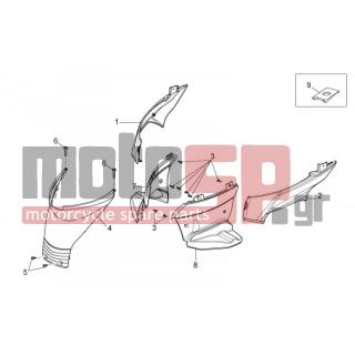 Derbi - VARIANT SPORT 125 4T E3 2012 - Body Parts - Body Central IV - 856450 - ΜΑΡΣΠΙΕ ΠΙΣΩ TYPHOON MY10-SP CITY ONE ΔΕ