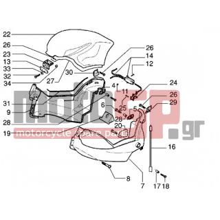 Gilera - DNA 125 < 2005 - Body Parts - helmet Case - 576459 - Αποστάτης