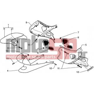 Gilera - DNA 125 < 2005 - Body Parts - SIDE - 293556 - Lateral reflector