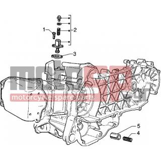 Gilera - DNA 125 < 2005 - Frame - Chain tensioner - pass valve - 434541 - ΒΙΔΑ M6X16 SCOOTER CL10,9