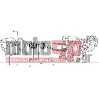 Gilera - DNA 180 < 2005 - Engine/Transmission - Total cylinder-piston-button - 828148 - Τσιμούχα βάσης κυλίνδρου 0,8 mm