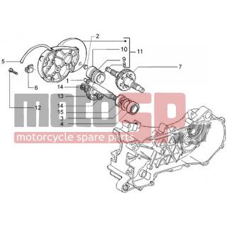Gilera - DNA 2005 - Engine/Transmission - AXIS WHEEL BACK - 197983 - ΚΑΠΑΚΙ ΤΡ ΜΠΡ ΔΙΑΚ VESPA COSA2-DΝΑ