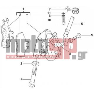 Gilera - DNA 2005 - Φρένα - Caliper BRAKE FRONT - 970345 - Σωλήνωση