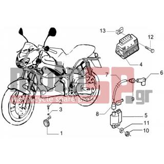 Gilera - DNA 2005 - Electrical - Electrical devices - 231571 - ΛΑΣΤΙΧΑΚΙ ΠΟΛ/ΣΤΗ SCOOTER-AΡΕ 703