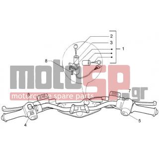 Gilera - DNA 2005 - Electrical - Electrical devices - Ignition switch - 582771 - ΔΙΑΚΟΠΤΗΣ ΚΕΝΤΡΙΚΟΣ DNA 50-125-180-GP