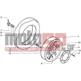 Gilera - DNA 2005 - Frame - rear wheel - 598415 - Ελαστικό (Michelin) 140/70-14