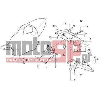 Gilera - DNA 2005 - Body Parts - Saddle-tail - 97035500GH - ΣΕΛΑ DNA RST 908/A