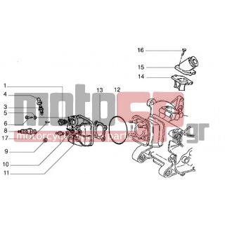 Gilera - DNA 50 < 2005 - Engine/Transmission - Head and socket fittings - 3054 - Washer 4,3x8x0,5